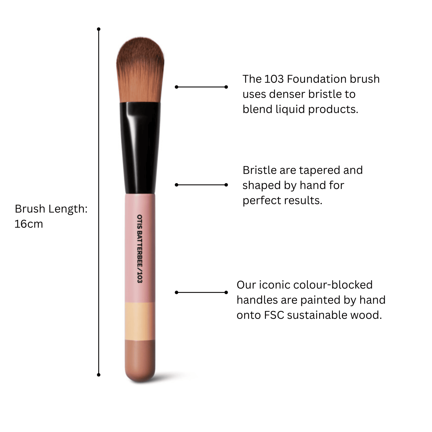 otis batterbee foundation brush as seen in sunday times style. Luxury foundation brush by otis batterbee.