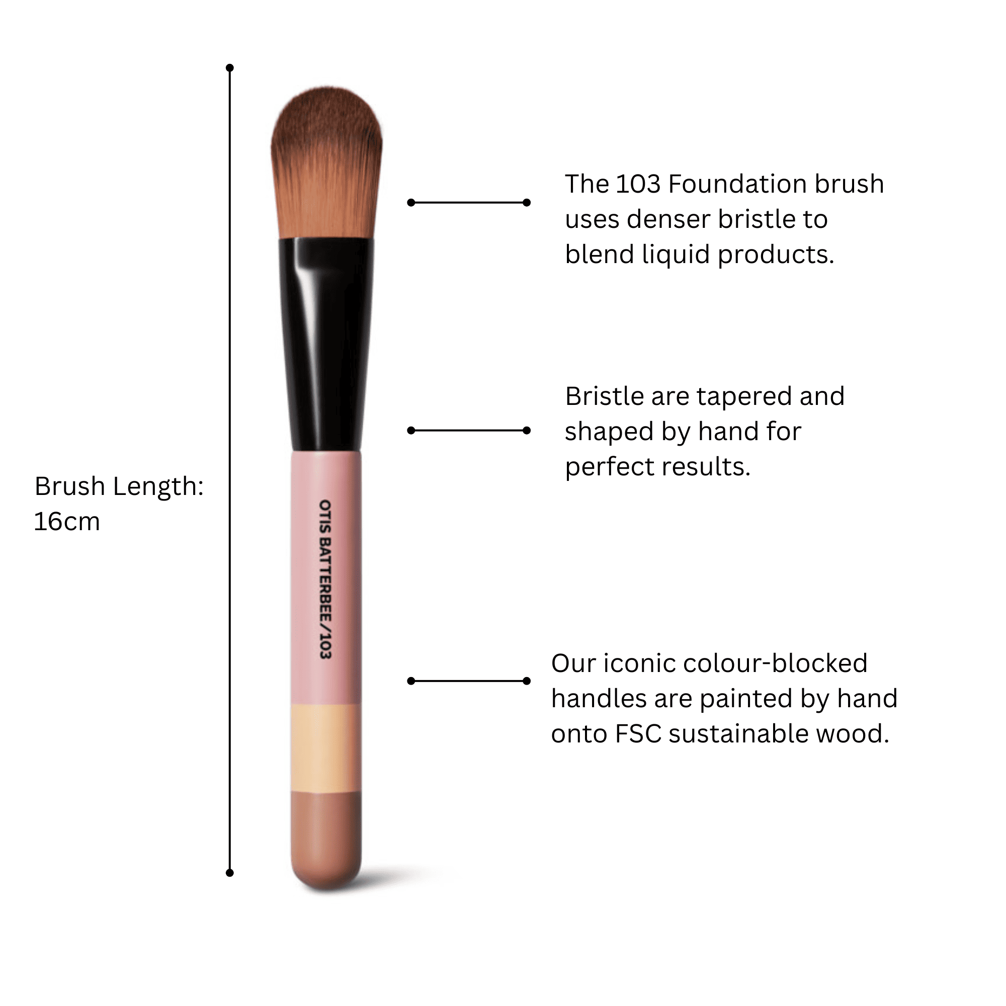 otis batterbee foundation brush as seen in sunday times style. Luxury foundation brush by otis batterbee.