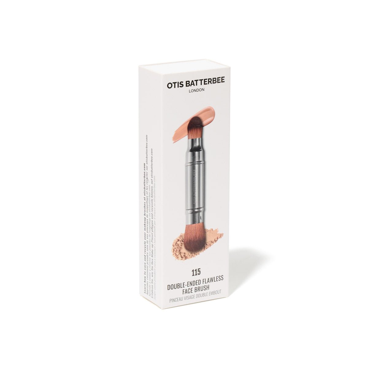 Retractable Powder & Foundation Makeup Brush in Silver by Otis Batterbee.