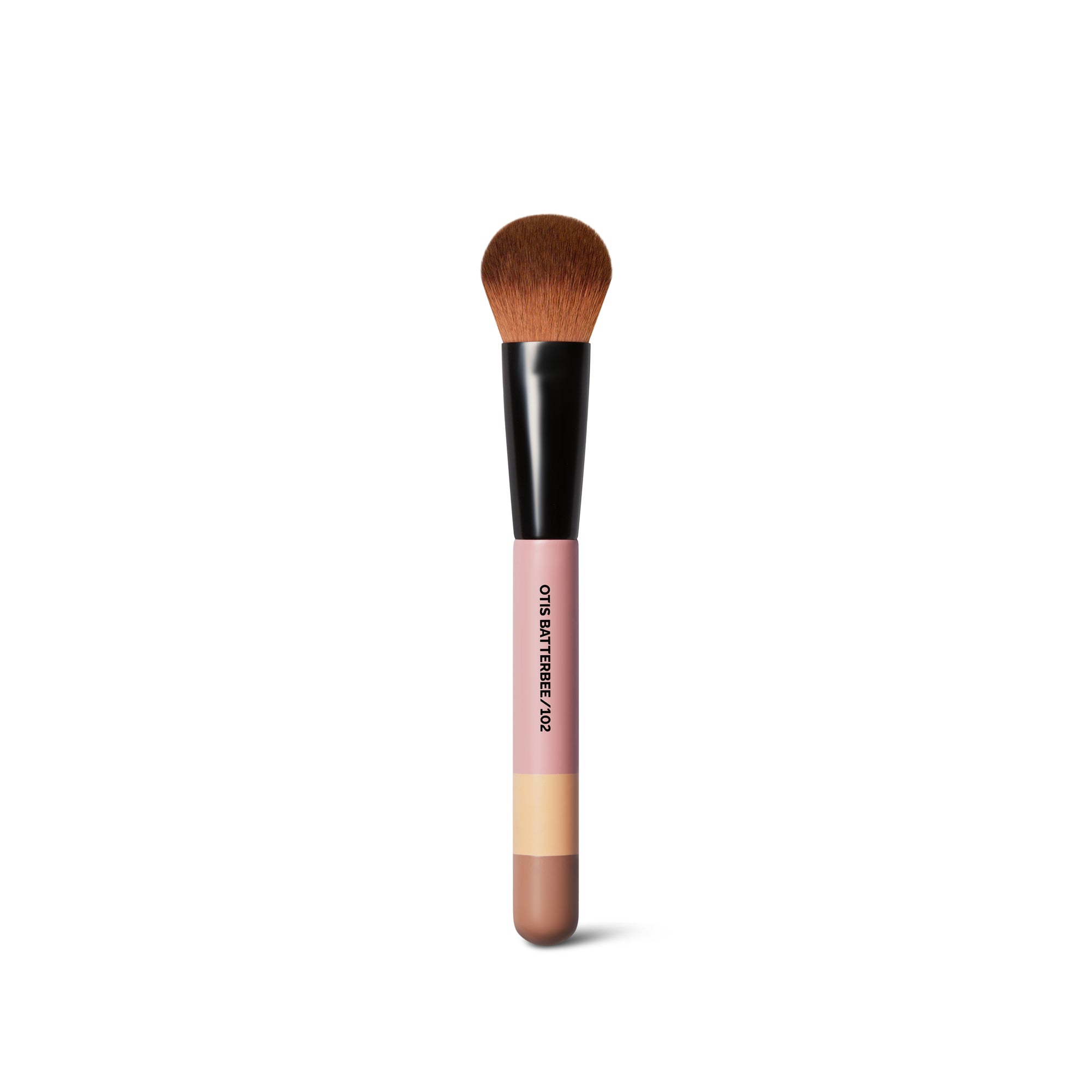 Otis Batterbee Blusher Makeup Brush with soft vegan bristles and pink handle for precise blush application