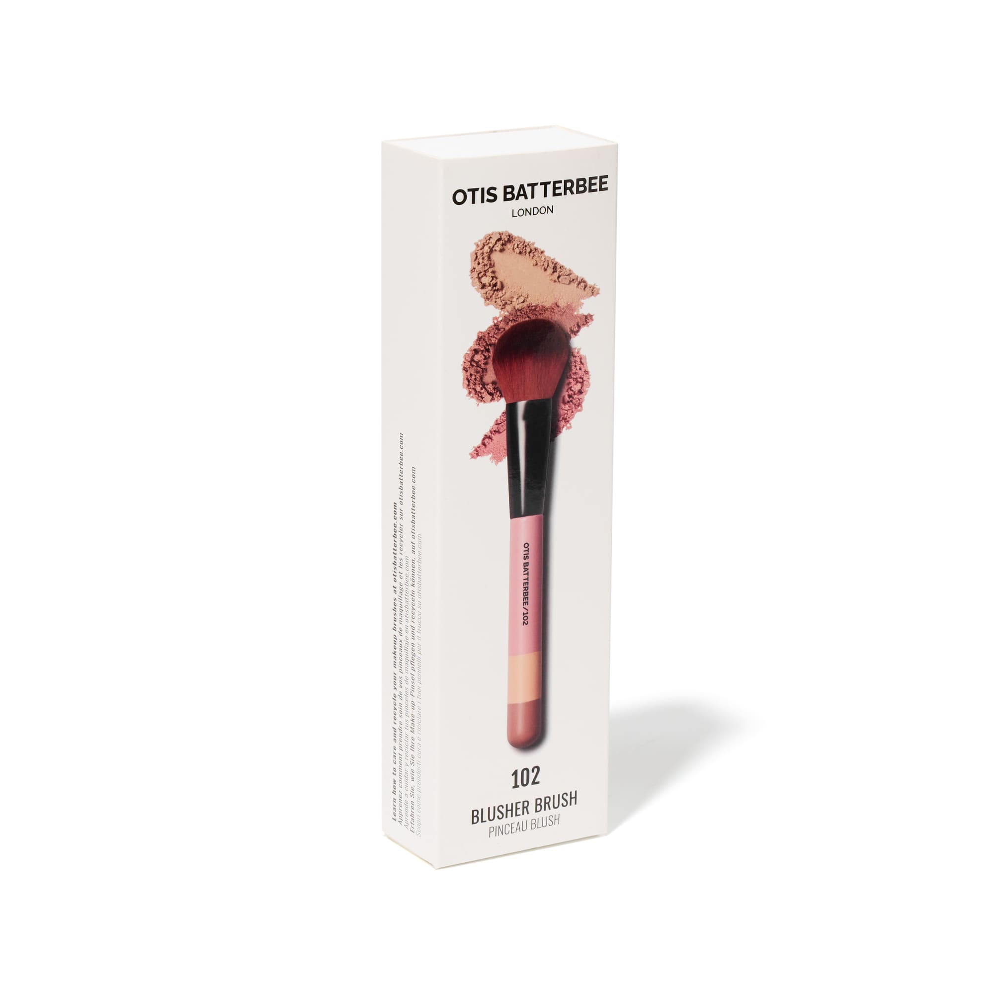 Otis Batterbee Blusher makeup brush in eco-friendly packaging