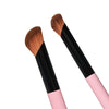 Concealer Makeup Brushes by Otis Batterbee in pink with vegan bristles.