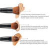 How to use a flat foundation brush and the rest of the 12 piece makeup brush collection.