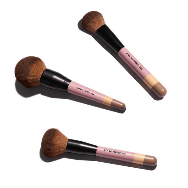 Bronzer makeup brush, blusher makeup brush and powder makeup brush by Otis Batterbee.