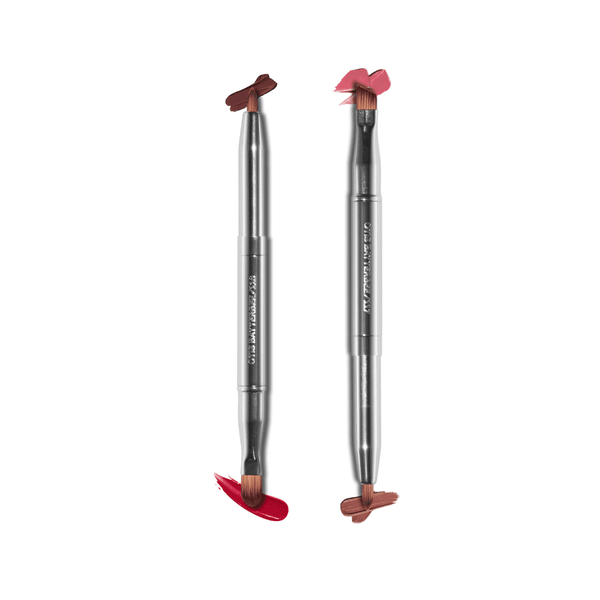 Otis Batterbee retractable lip and brow makeup brushes. Use these retractable makeup brushes to touch-up lips and brows.