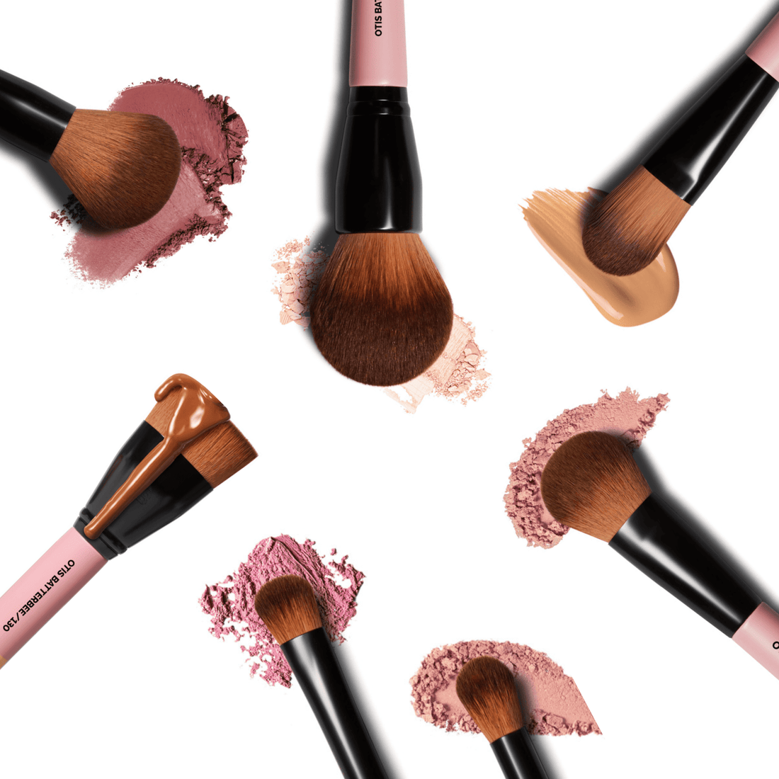 Discover professional quality makeup brushes by Otis Batterbee. The seven piece set includes powder makeup brushes, bronzer makeup brushes and eye detail makeup brushes too.