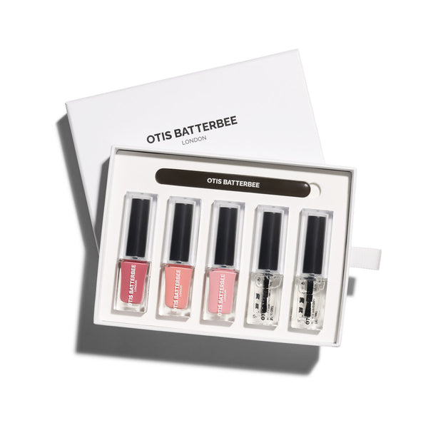 Pink nail polish gift set by Otis Batterbee, say hello to the nail bar in a box.