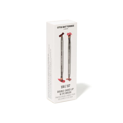Retractable Eye and Lip Makeup Brushes In Silver by Otis Batterbee.