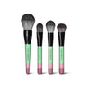Ultimate Face Makeup Brush Set. 4 piece makeup brush set featuring powder brush, foundation brush, blusher brush and oversized powder brush.