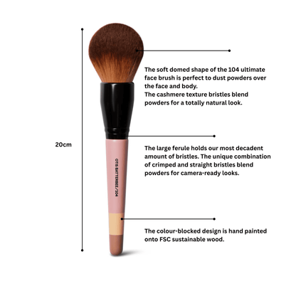 Large luxury bronzer brush by Otis Batterbee.